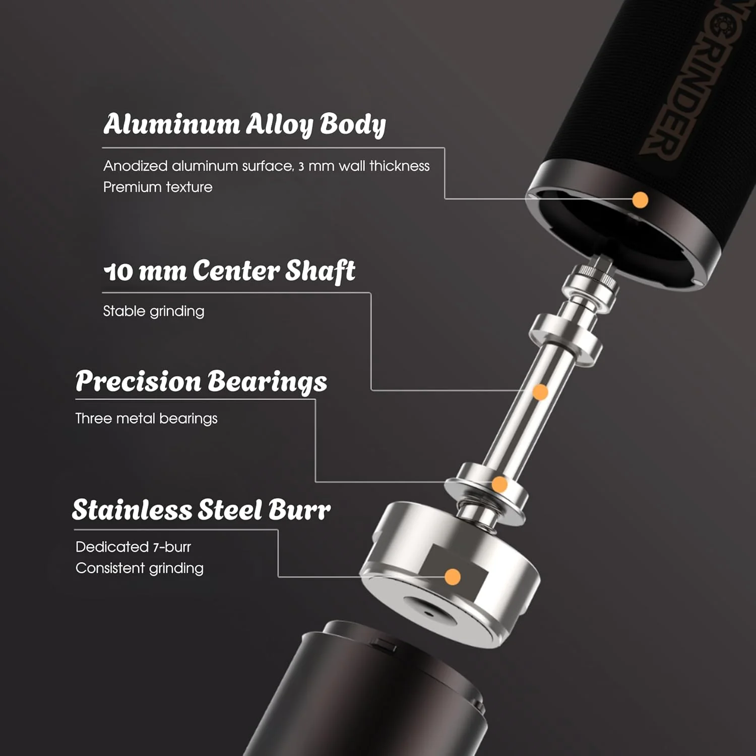 KINGrinder K7 Hand Coffee Grinder - Image 5