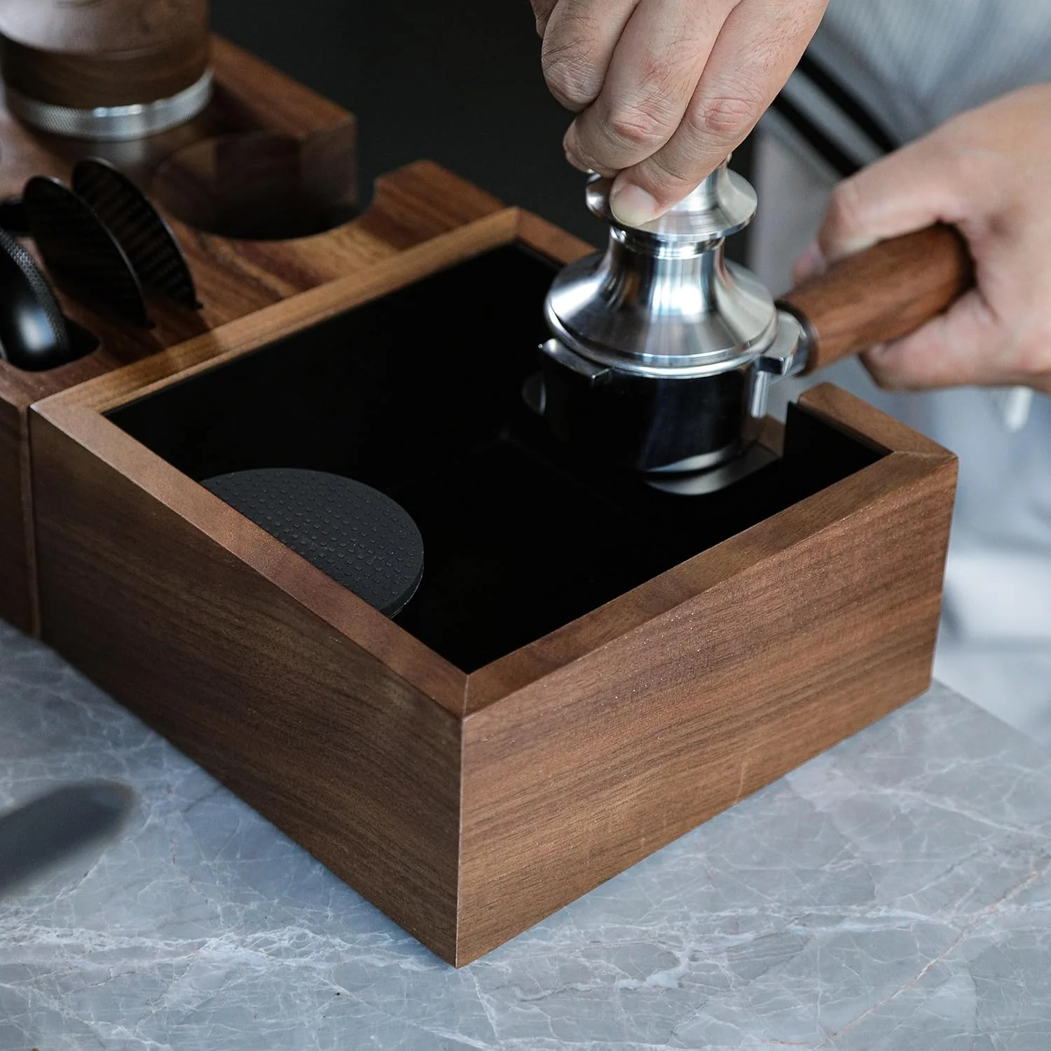 KNODOS Knock Box and Tamp Stand
